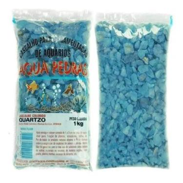 Imagem de Cristal Quartzo Decoração Aquários e jardins Azul Escuro 1kg - Aqua Pe