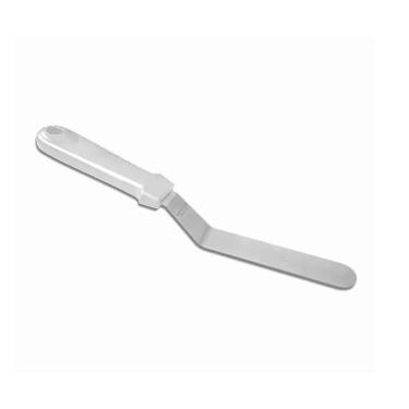 Imagem de Espátula Fina Curva Para Confeitar Em Inox 28,5 Cm Gourmet Luxo Branca