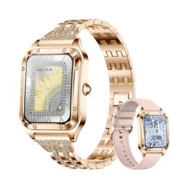 Imagem de Relógio Inteligente Bluetooth Feminino LIGE Moda Monitor De Pressão Ar