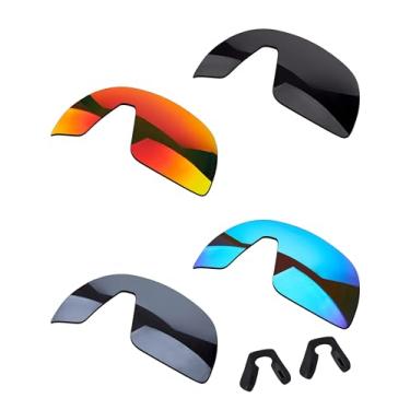 Imagem de OOWLIT 4 pares de lentes de óculos de sol e almofadas de nariz de substituição compatíveis com Oakley Sutro S OO9462 28 mm polarizado