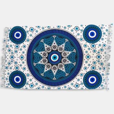 Imagem de Canga e Saída de Praia Poliéster Mandala Olho Grego Círculo - Sarat Mo