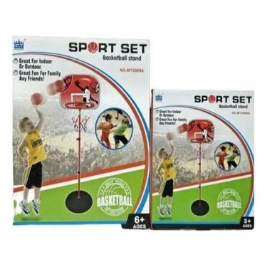 Imagem de Cesta de Basquete Infantil com Pedestal Ajustável - Importada