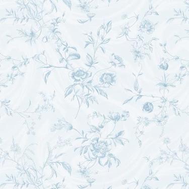 Imagem de Dimoon Papel de parede azul 199.9 cm x 43.9 cm papel de parede floral papel de contato azul vintage francês locatário amigável banheiro boho flor removível papel de parede cozinha autoadesivo rolo de