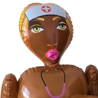 Imagem de Boneca inflável Blow Up em tamanho real Nurse Nikki com faixa de noivo