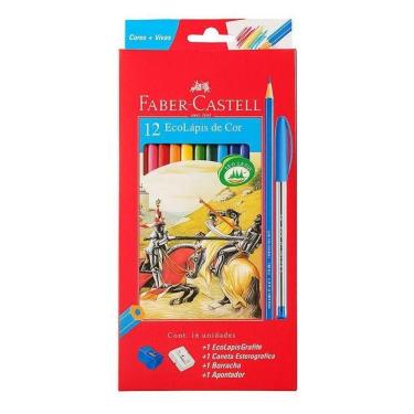 Imagem de Lápis De Cor Ecolápis 120112+2ar 12 Cores - Faber Castell