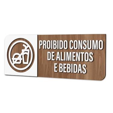 Imagem de Placa de Sinalização Indicativa - Proibido Consumo De Alimentos E Bebidas