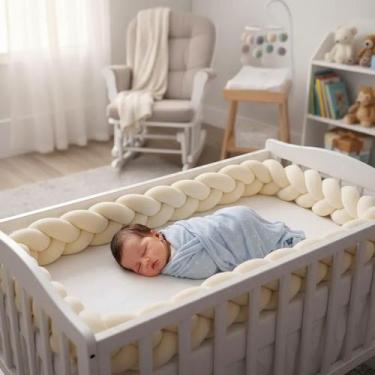 Imagem de Trança Lateral Protetora De Berço Americano 4 Metros - Carinha de Anjo