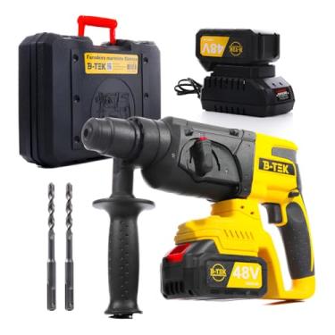 Imagem de Martelete Impacto Furadeira 2 Bateria Maleta Perfurador