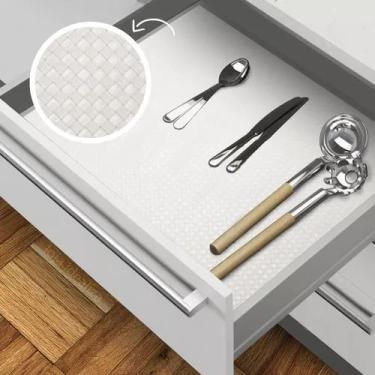 Imagem de Forro para Armários e Gavetas Impermeável Lavável 150x45cm Tapete Anti