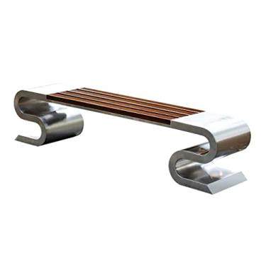 Imagem de URGDWEKJY Mobiliário de entrada, cadeira de lazer, exterior, cadeira de parque, jardim, exterior, aço inoxidável, assento público, centro de compras, banco de descanso escolar, cadeiras de exterior (M