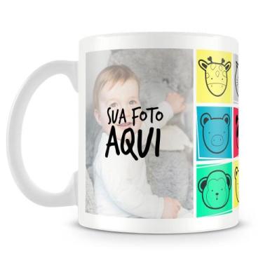 Imagem de Caneca Personalizada Infantil Mod.3 com 2 Fotos de Sua Escolha - Amo C