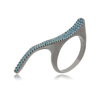 Imagem de Anel Zircônias Turquesa Inglês - Viva Jolie, 22