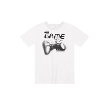 Imagem de Camiseta teen menino de games Brandili Young, Branco, 14