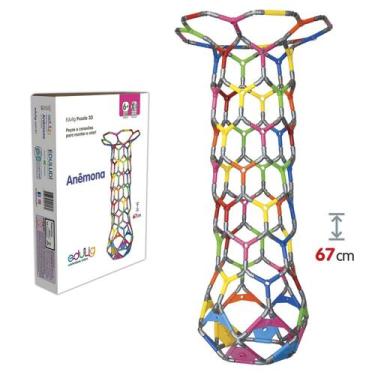 Imagem de Quebra-cabeça Geométrico Edulig Puzzle 3D Anêmona - 67 cm de altura - 