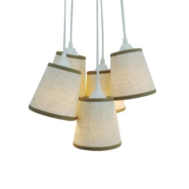 Imagem de Lustre Pendente Luminária Sala Quarto Escritório Linho Bivolt