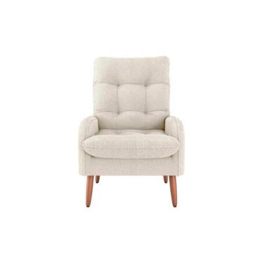 Imagem de Poltrona para descanço confortável Premium Nantes Matrix, BOUCLE BEGE