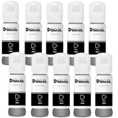 Imagem de Kit 10 Tintas Para Epson T544 L3150 L3250 L3110 L5190 - Bulk Ink Do Br