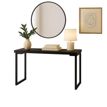 Imagem de Buffet Preto Industrial com Tampo MDF  Somos Fabricantes - MNM-Móveis 