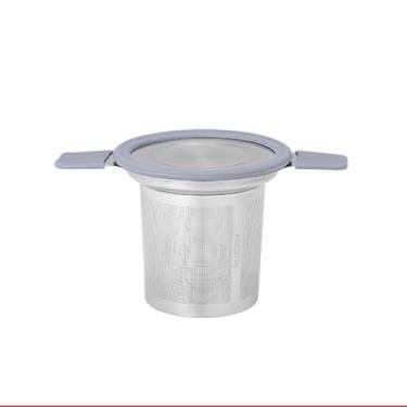 Imagem de Coador de chá com alça de silicone, ferramenta de chá, infusor de chá de aço inoxidável, filtro de chá de malha fina (infusor de chá)