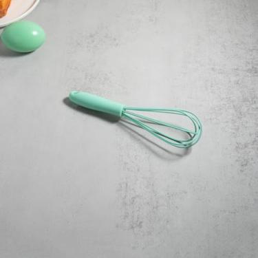 Imagem de Mini batedor de 15 cm, 2 peças, batedor de ovo de sílica gel, batedeira manual para farinha de bolo, ovos, cozinha e cozimento