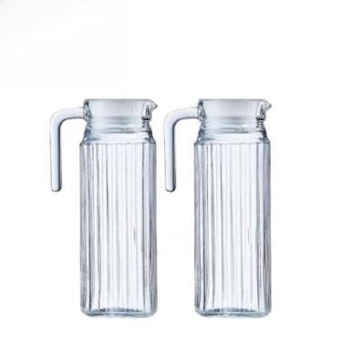 Imagem de Jarras De Vidro Transparente C/Tampa 1Litro Água Suco(2)