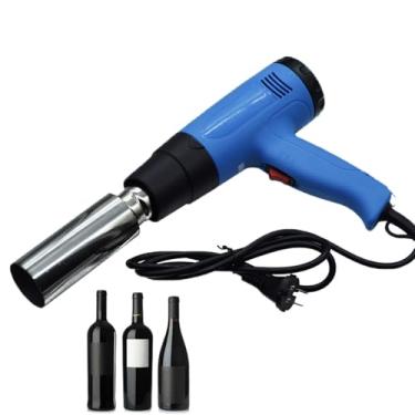 Imagem de Pistola TermoencolhíVel Para Garrafas De Vinho, Soprador De Ar Quente De 1600 W,Temperatura AjustáVel,Para Embalagem De Tampas De Garrafas De Vinho Em Pvc,Pp,Pof,VedaçãO Eficiente