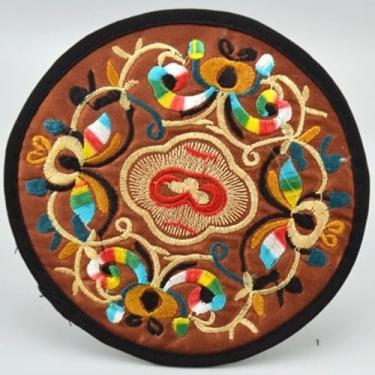 Imagem de Porta-copos para bebidas Boho arte mexicana presentes redondos vintage bar porta-copos étnico floral tapete de xícara de chá indiano decoração de casa