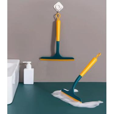 Imagem de Escova de lavar panela de cozinha, escova de lavar louça, cabo longo, copo de cerdas macias, escova de sapato, raspador de janela, escova de limpeza de vassoura (escova de janela)