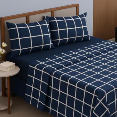 Imagem de Jogo De Lençol Casal Queen 400 Fios Com Elástico 4 Peças Cama Box Super Queen(Estampa 06)