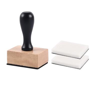 Imagem de Pincéis de mistura de tinta, ferramenta de mistura de tinta com 2 esponjas de substituição, 1 carimbo de cabo de madeira, pincel de tinta para álbuns, cartões, gravação, artesanato DIY