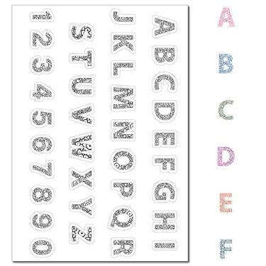Imagem de Carimbo de borracha transparente do alfabeto com letras A-Z, 0 a 9 números, selos de silicone transparente para fazer cartões, faça você mesmo, scrapbook, álbum de fotos, decoração de cadernos