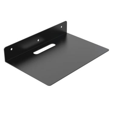 Imagem de Prateleiras flutuantes para armazenamento de parede, pequenas prateleiras de metal, organizador de prateleira de exibição para banheiro, quarto, sala de estar, cozinha, decoração de parede de quarto