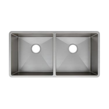 Imagem de Cuba Dupla Mekal Linha Retta Lr-40/40 82x40 Aço Escovado