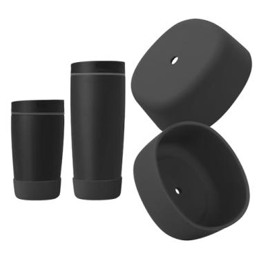 Imagem de KGULQ 2 peças de bota de silicone para Owala SmoothSip Slider, manga antiderrapante para caneca de café de viagem (muito, muito escuro)