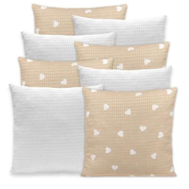 Imagem de Kit 8 Capas de Almofadas Favinho 40x40 C/ Zíper PIQUET Estampadas - Be