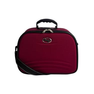 Imagem de Frasqueira de viagem necessaire bagagem de mão organizadora média compacta (Vinho)