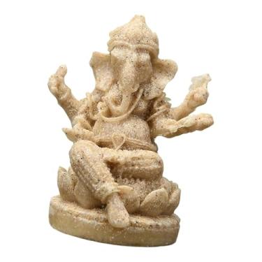Imagem de Generic Estátua do Senhor Ganesha, Estatueta de Ganesha, Obra de Arte, Artesanato, Colecionável, Ornamento, Escultura Religiosa de Buda para Escritório e Sala, Cáqui 4.7x4.2x6cm