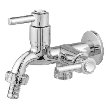 Imagem de 2X Torneira Tanque Máquina Lavar 2 Saídas Lavanderia 1/4 V C