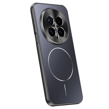 Imagem de LTLMYDAM Capa magnética para Honor Magic 8 Pro/8, proteção total da câmera, carregamento sem fio, capa fosca, antiderrapante, capa resistente a impactos, preta, 8