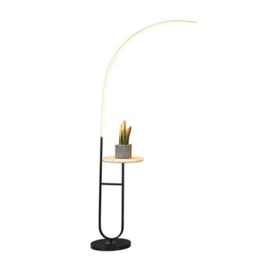 Imagem de Luminária de chão Mesa lateral de LED e luminária chão moderna criativa com mesa para sala estar, escritório, quarto