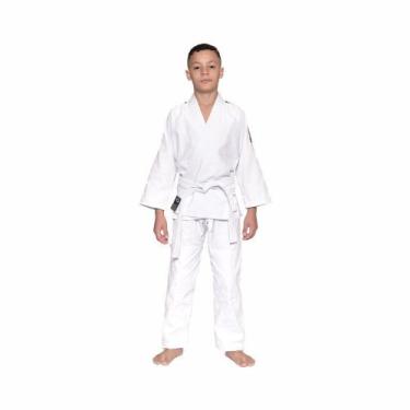 Imagem de Kimono Judô JiuJitsu Reforçado Juvenil marca aranha, Branco, M4