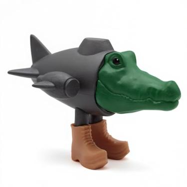 Imagem de TJLMCORP 4.4 Inches Italian Brainrot Action Figure, Crocodile Figurine,Desk Accessories for Men Office Desk Cute Cubicle Decor