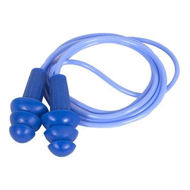 Imagem de Jackson Safety Tampão auricular de espuma com fio reutilizável detectável de metal, 31dB NRR, azul, tamanho universal, pacote a granel (caixa com 400 pares), 13822