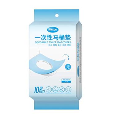 Imagem de Almofada descartável para banheiro WHIKON Extended Lata de cola para capa de banheiro de hotel turístico Almofada de papel de viagem Seção comum sem ponto de cola [pacote FCL de 40 unidades]