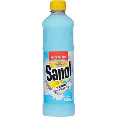 Imagem de Desinfetante Líquido para uso Geral, Talco, Sanol, 500 ml, Azul