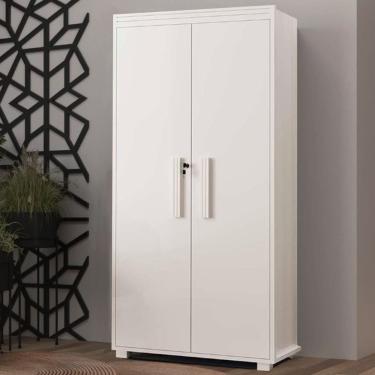 Imagem de Armário Multiuso 2 Portas Com Chave Ideal P/ Quarto 100% Mdf