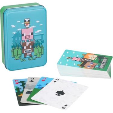 Imagem de Paladone Minecraft Official Licensed Animal Playing Cards Tin, Standard Card Game Deck for Boys and Girls, Gamer Gift Set and Merchandise