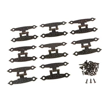 Imagem de barenx Dobradiça de porta de armário ferro suporte pesado dobradiça canto substituição janelas pequenas dobradiças giratórias - fechamento lento, 8 peças