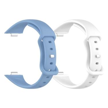Imagem de Micteney Pacote com 2 pulseiras de relógio compatíveis com Huawei Watch Fit 4/Fit 4 Pro/Fit 3, pulseira de silicone de substituição