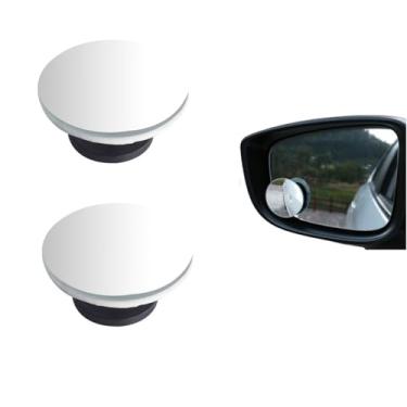 Imagem de AutoCabins Pacote com 2 espelhos de ponto cego em forma de coração para carros - acessórios universais fofos de espelho convexo para mulheres, segurança aprimorada para carros, SUVs, motocicletas e